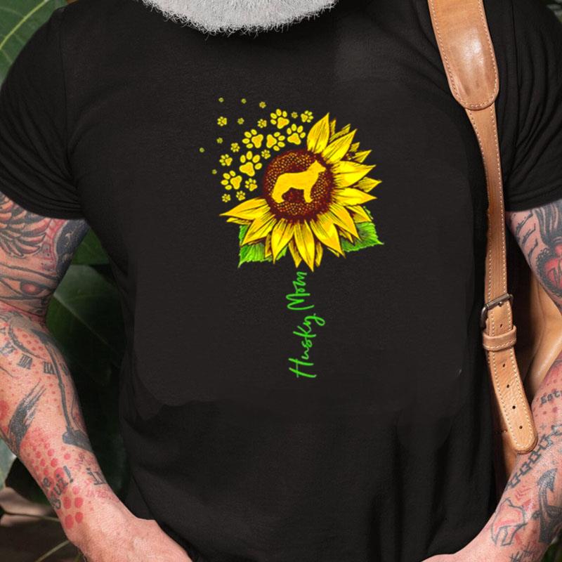 Husky Mom Sunflower Unisex Shirts