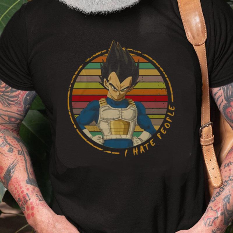 I Hate People Vegeta Vintage Unisex Shirts