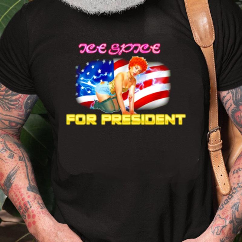 Ice Spice For President Usa Flag Unisex Shirts