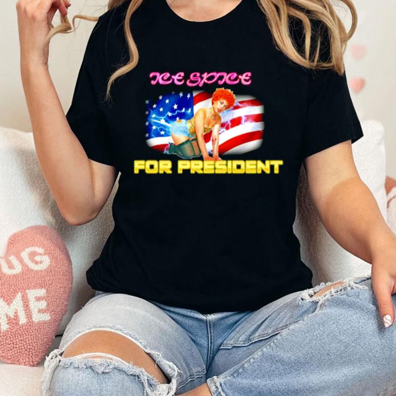 Ice Spice For President Usa Flag Unisex Shirts