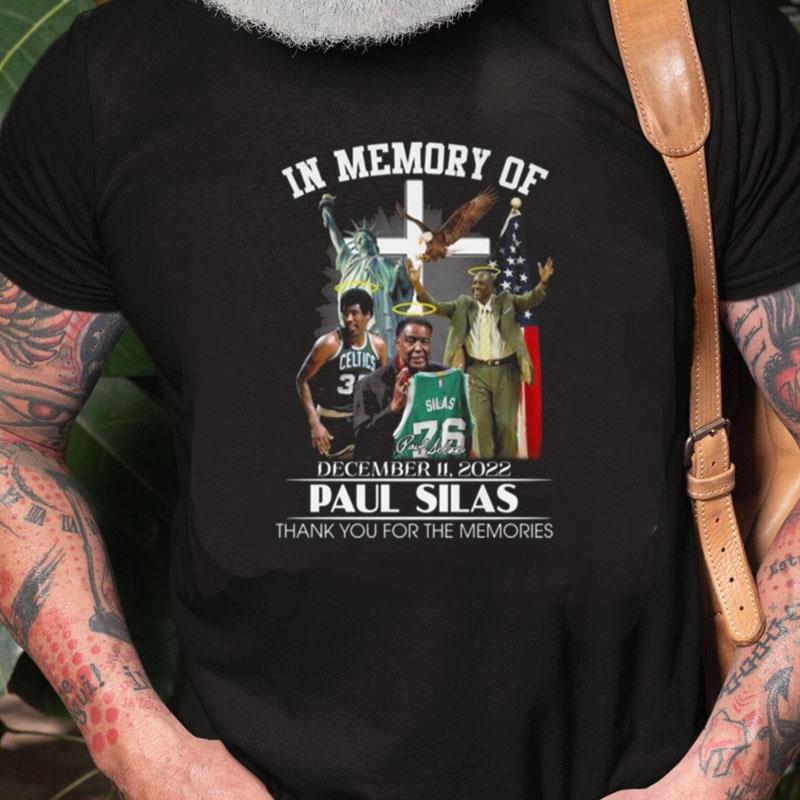 In Memory Of Paul Silas Thank You For The Memories Signature Unisex Shirts