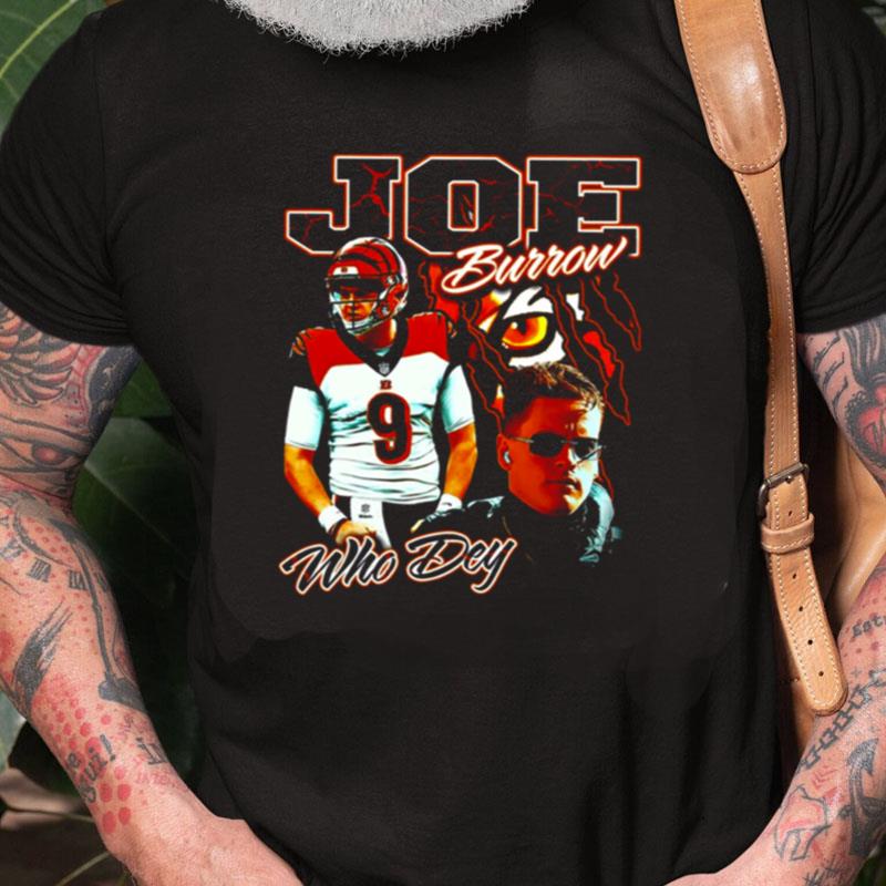 Joe Burrow Bengals Vintage 90S Bootleg Who Dey Unisex Shirts