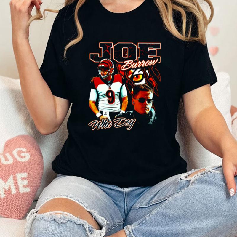 Joe Burrow Bengals Vintage 90S Bootleg Who Dey Unisex Shirts