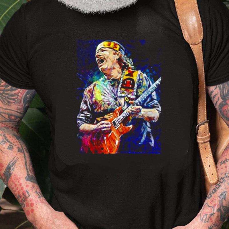 Legend Santana Watercolor Art Carlos Santana Unisex Shirts