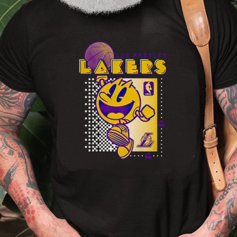 Los Angeles Lakers Junk Food Pac Man Fast Break Unisex Shirts