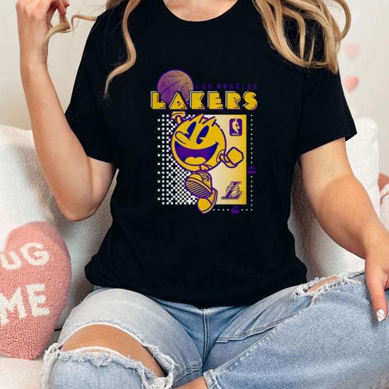 Los Angeles Lakers Junk Food Pac Man Fast Break Unisex Shirts