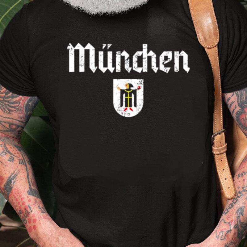 Munich Germany Muenchen Vintage Retro Distressed Unisex Shirts