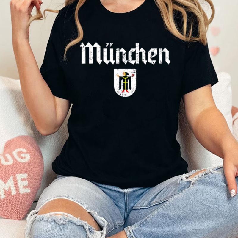 Munich Germany Muenchen Vintage Retro Distressed Unisex Shirts