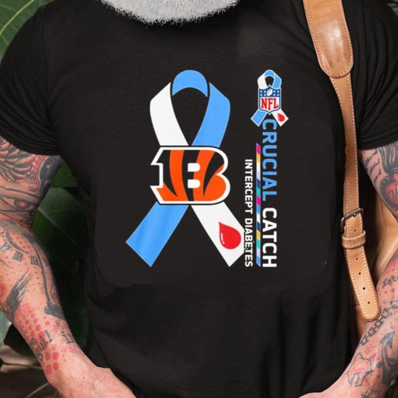 NFL Cincinnati Bengals Crucial Catch Intercept Diabetes Unisex Shirts