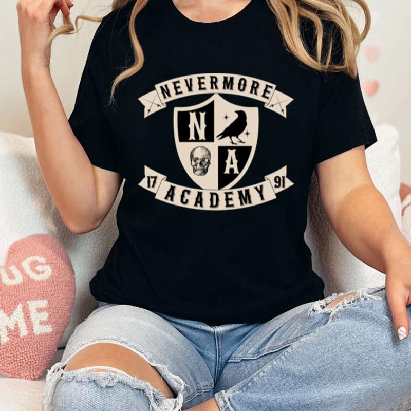 Na 1791 Wednesday Nevermore Academy Logo Netflix Wednesday Showna 1791 Wednesday Nevermore Academy Logo Netflix Wednesday Show Unisex Shirts