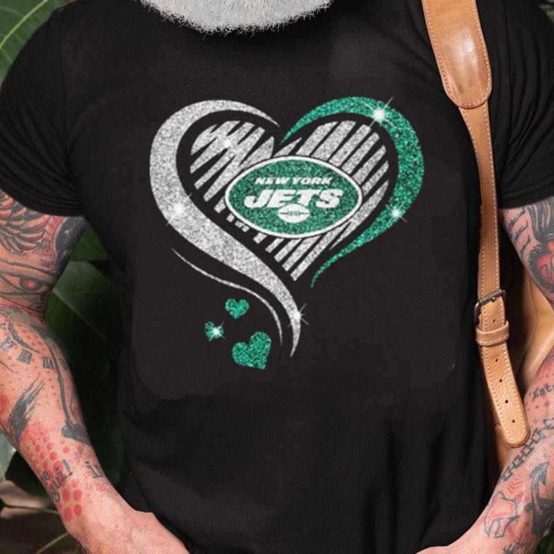 New York Jets Football Heart Diamond Unisex Shirts