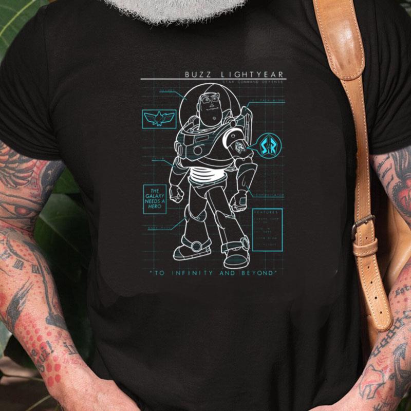 No Sign Of Intelligent Life Anywhere Toy Storylightyear Disney Pixar Schematics Unisex Shirts