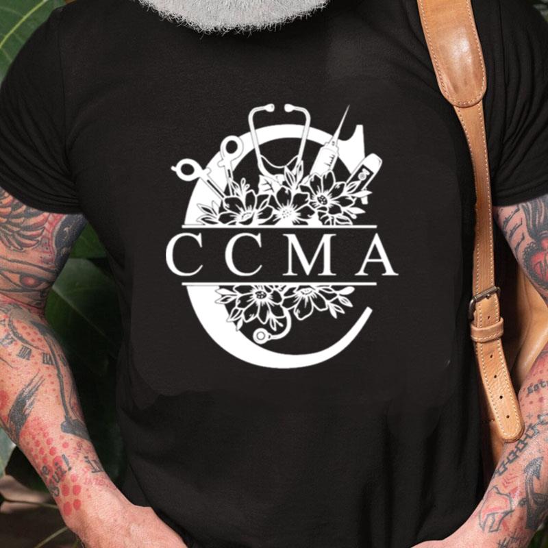 Nurse Split Floral Frame Ccma Unisex Shirts