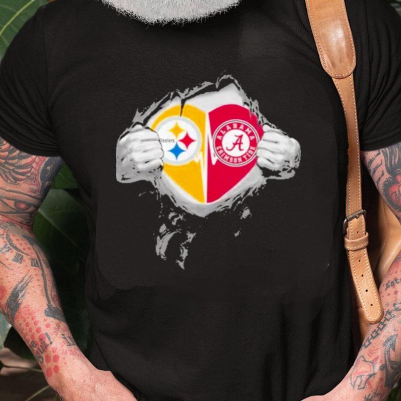 Original Pittsburgh Steelers Alabama Crimson Tide In My Heartbea Unisex Shirts