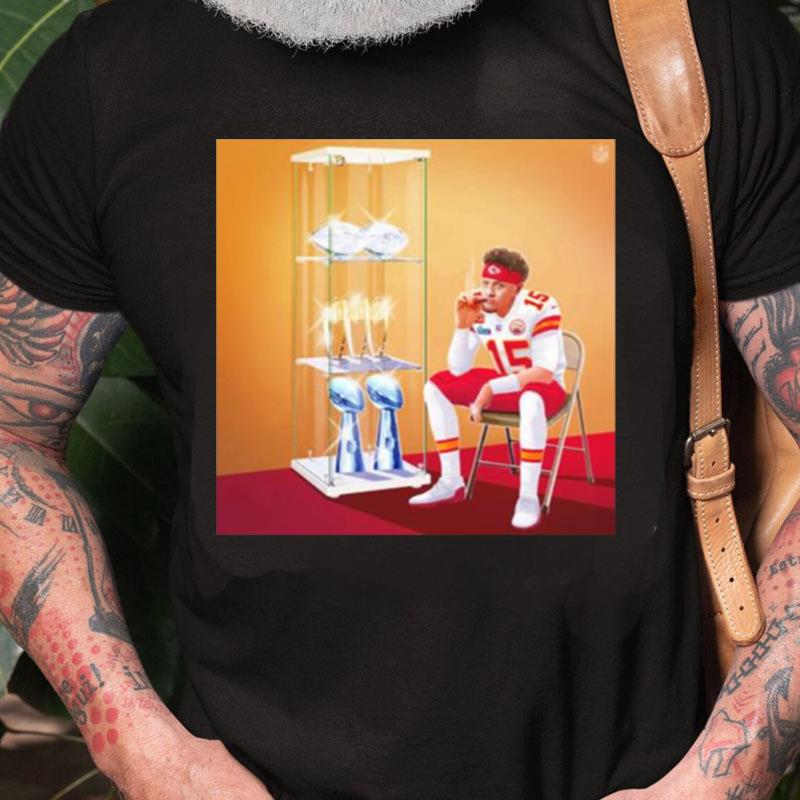 Patrick Mahomes Kansas City Chiefs Sits Beside His NFL Awards Unisex Shirts