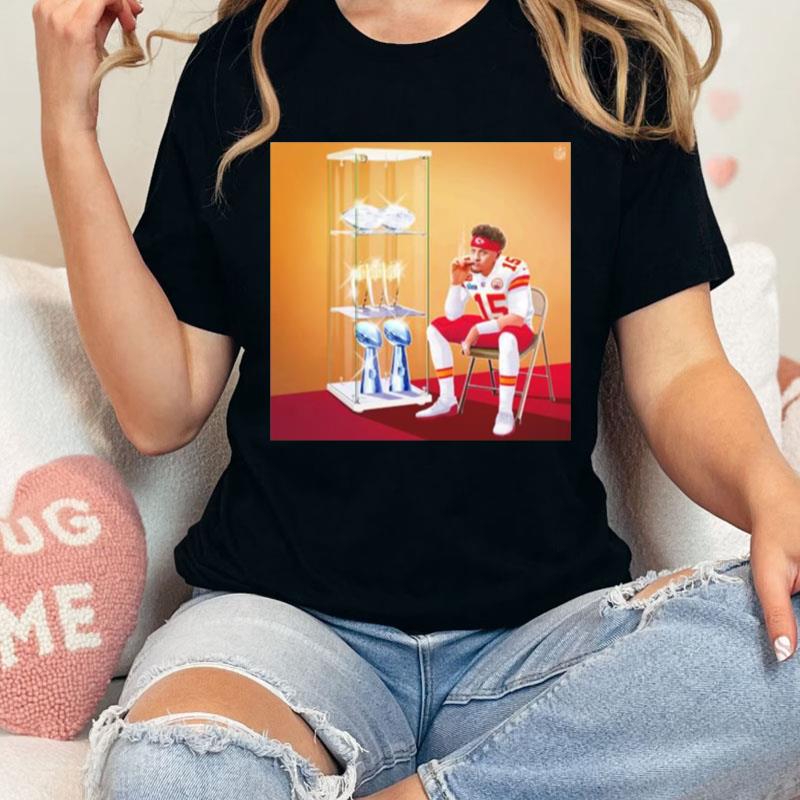 Patrick Mahomes Kansas City Chiefs Sits Beside His NFL Awards Unisex Shirts