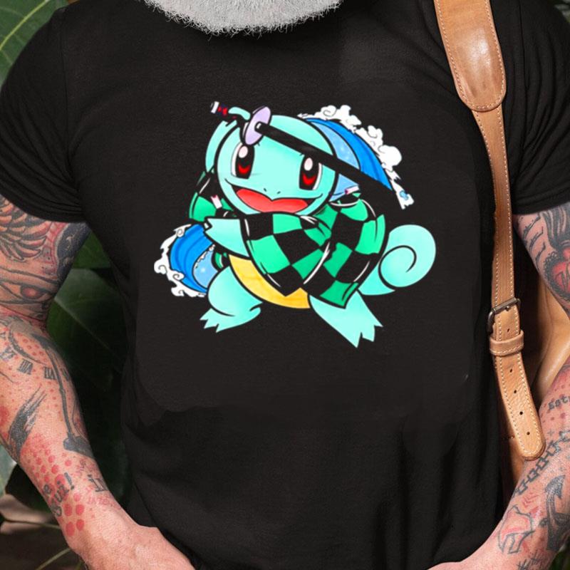 Pokemon Lovely Tanjiro Turtle Water Breathing Chibi Unisex Shirts