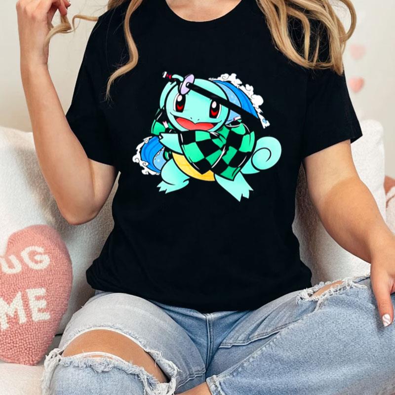 Pokemon Lovely Tanjiro Turtle Water Breathing Chibi Unisex Shirts