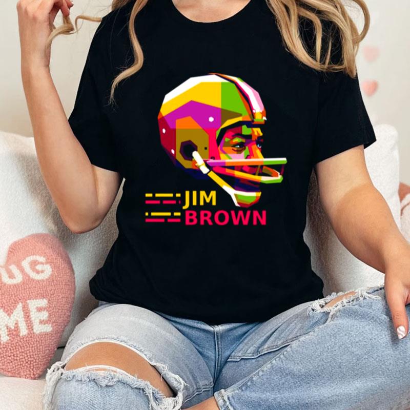 Pop Art Portrait Jim Brown Unisex Shirts