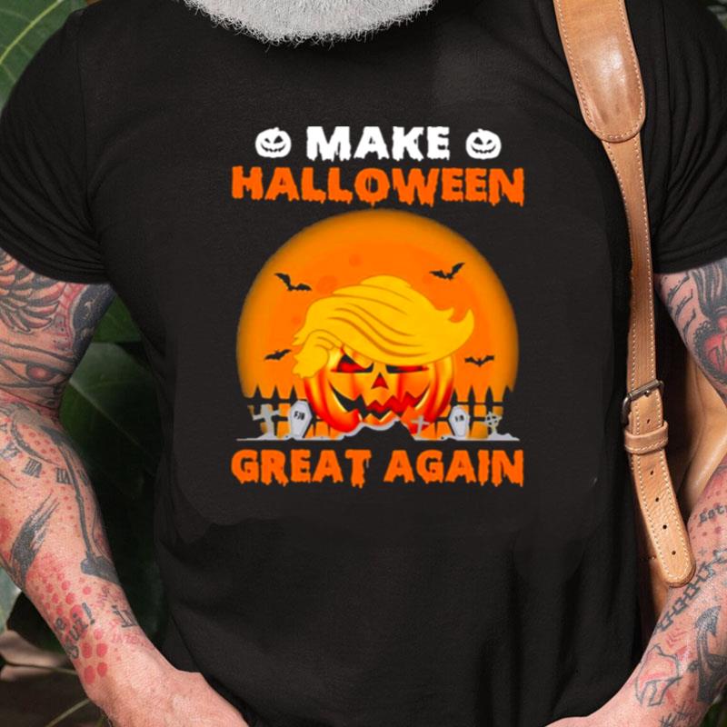 Pumpkin And Bat Horror Unisex Shirts