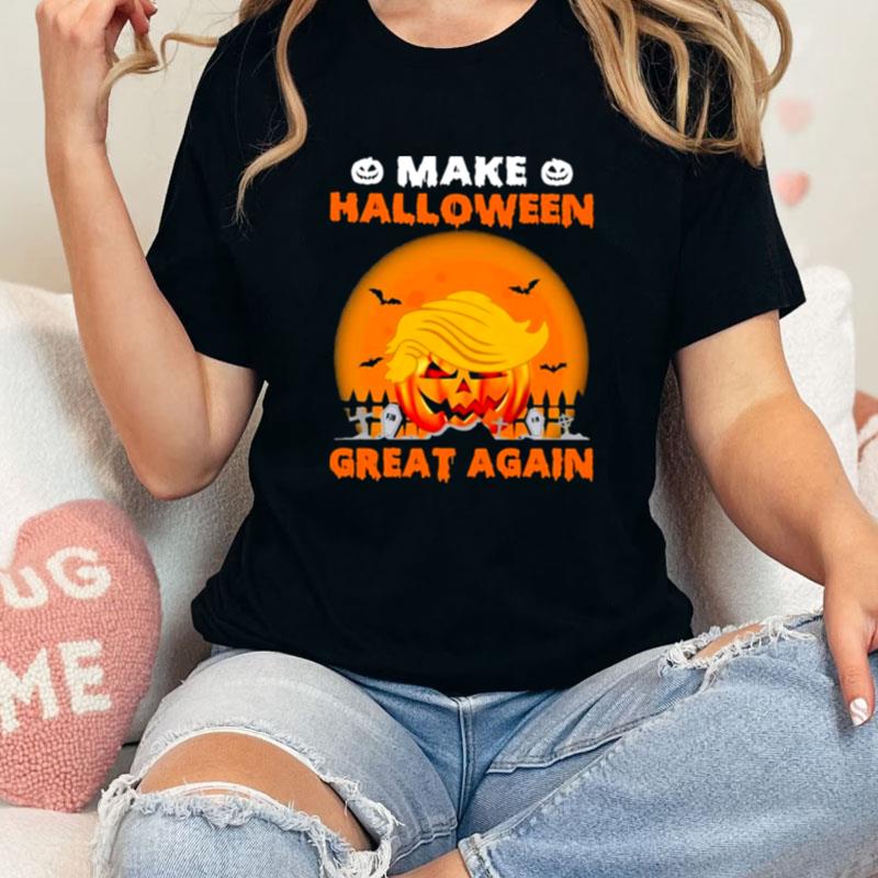 Pumpkin And Bat Horror Unisex Shirts