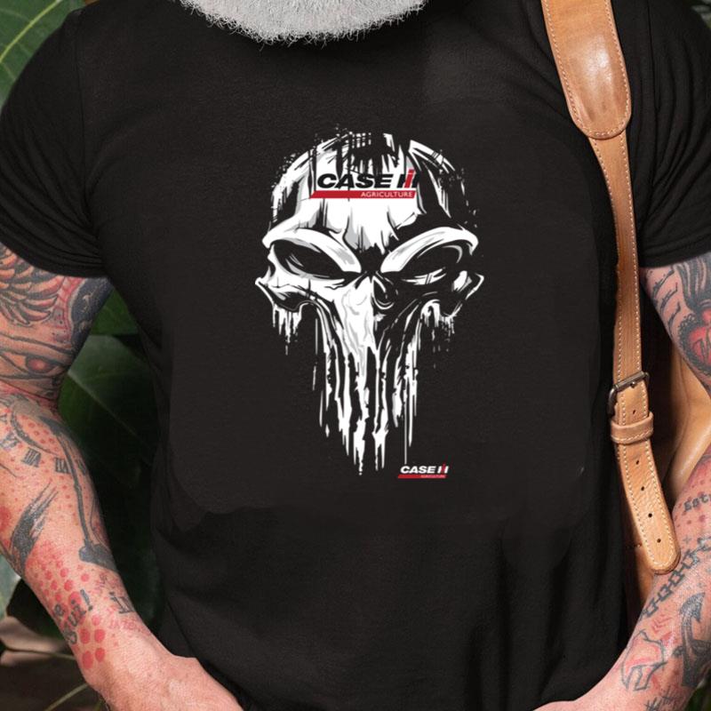 Punisher Skull With Case Ih Car Logo Unisex Shirts