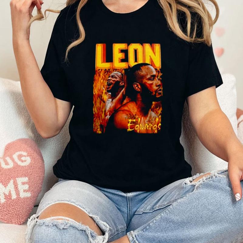 Retro Fire Art Leon Edwards Unisex Shirts