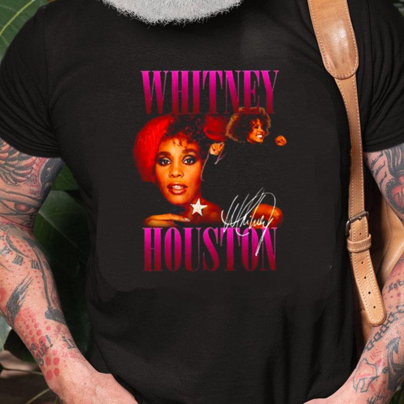 Retro Portrait Of Whitney Houston Pop Music Unisex Shirts