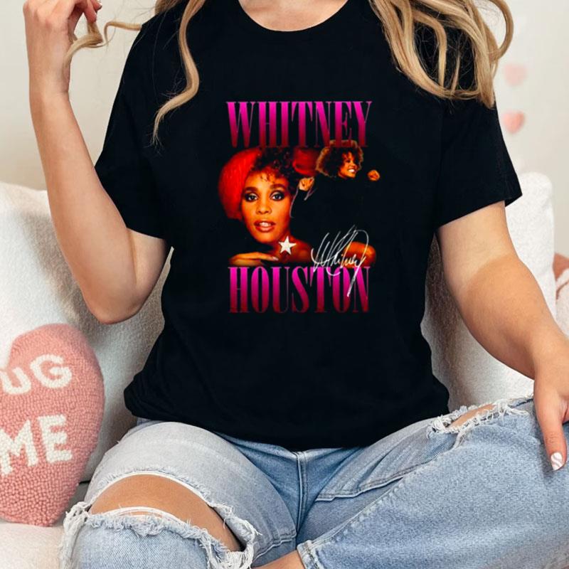 Retro Portrait Of Whitney Houston Pop Music Unisex Shirts