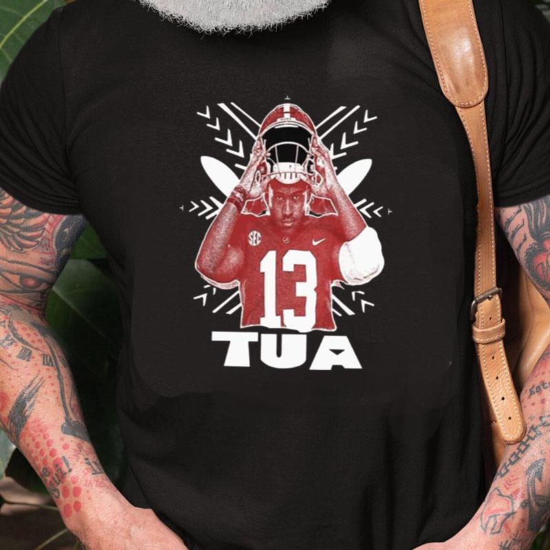 Retro Red Portrait Tua Tagovailoa College Football Inspired Unisex Shirts