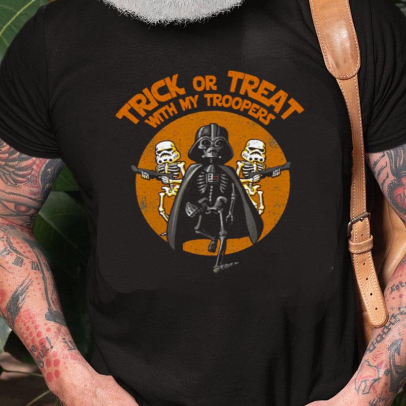 Retro Star Wars Darth Vader Trick Or Treat With My Troopers Unisex Shirts