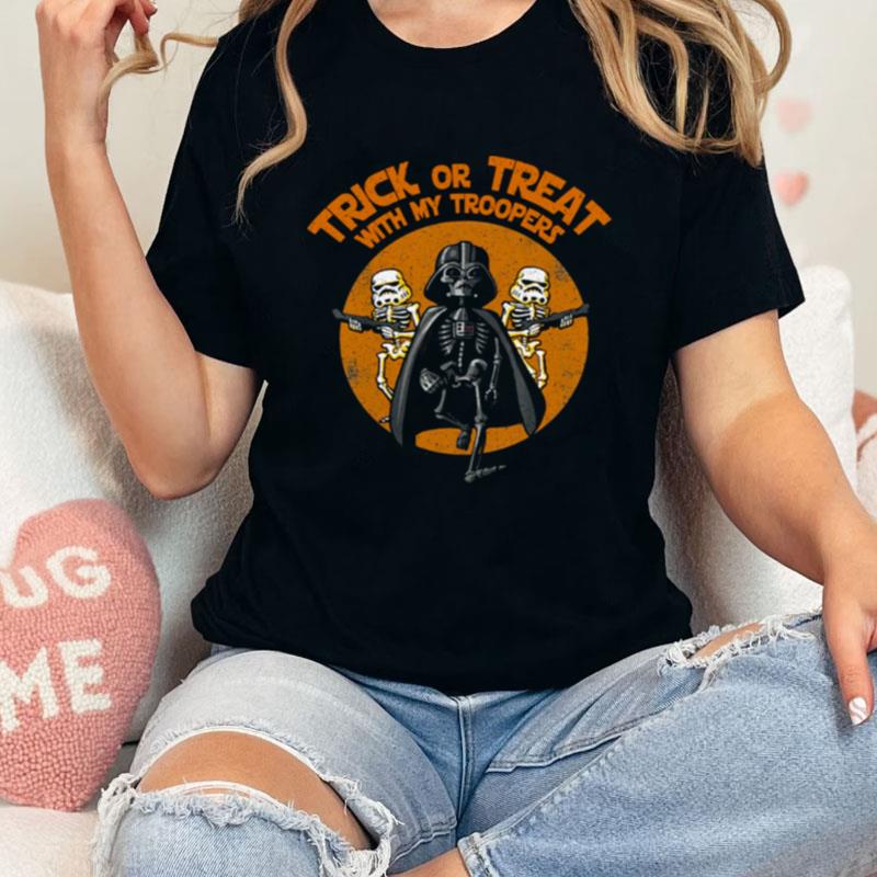 Retro Star Wars Darth Vader Trick Or Treat With My Troopers Unisex Shirts