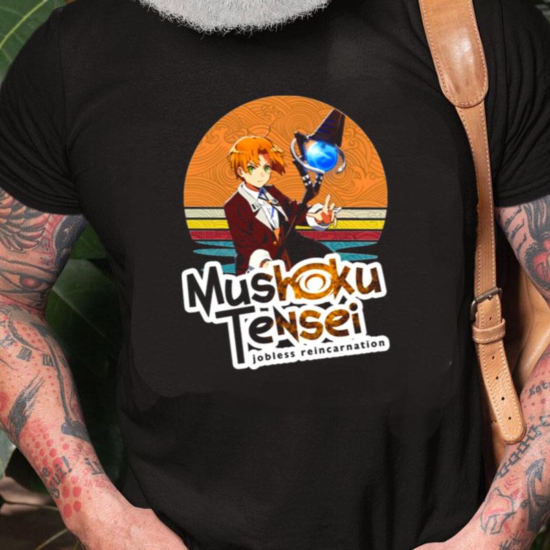 Rudeus In Retro Circle Mushoku Tensei Unisex Shirts