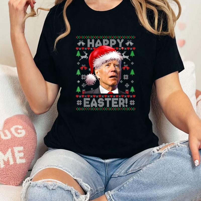 Santa Joe Biden Happy Easter Ugly Christmas Sweater Unisex Shirts