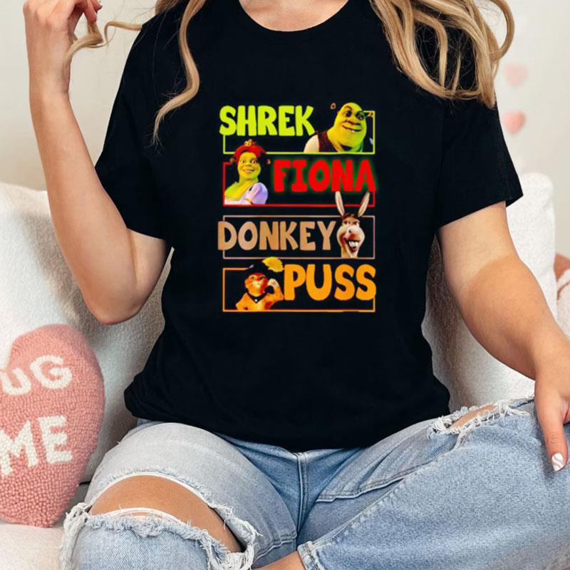 Shrek Fiona Donkey Puss Unisex Shirts