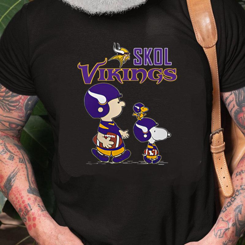 Skol Vikings Charlie Brown And Snoopy Minnesota Viking Unisex Shirts