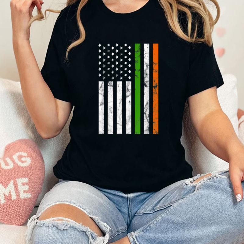 St Patrick's Day Usa Flag Ireland Flag Irish Unisex Shirts