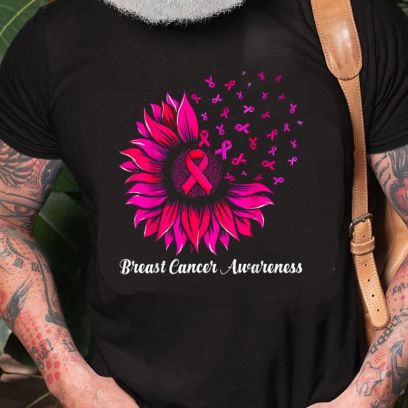 Sunflower Wear Pink Breast Cancer Awareness Women Warrior Unisex Shirts