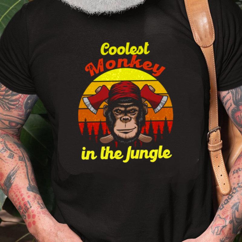 Sunset Art Coolest Monkey In The Jungle Unisex Shirts