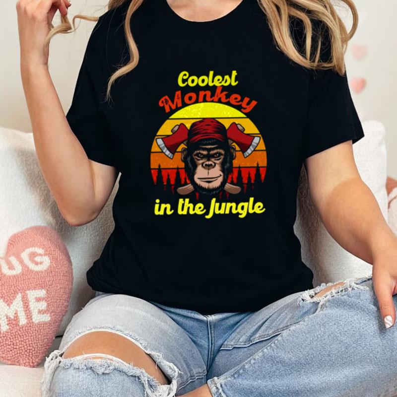 Sunset Art Coolest Monkey In The Jungle Unisex Shirts