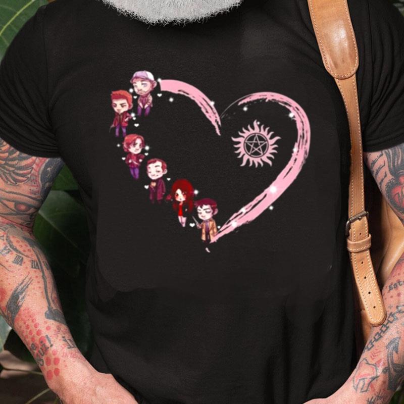 Supernatural Chibi Heart Unisex Shirts