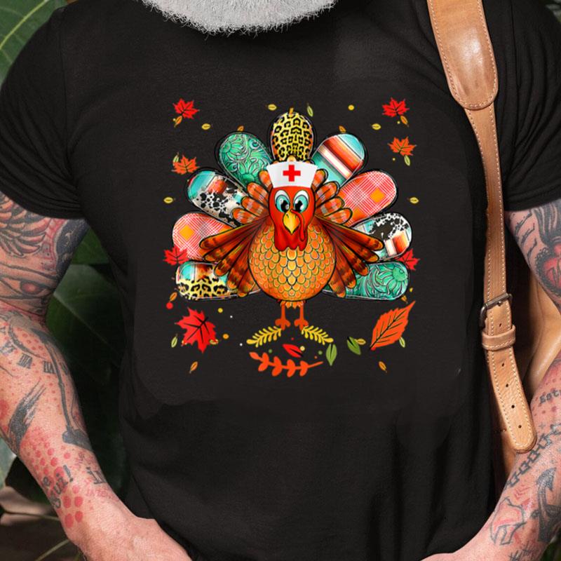 Thanksgiving Scrub Tops Women Turkey Nurse Holiday Nursing Unisex Shirts