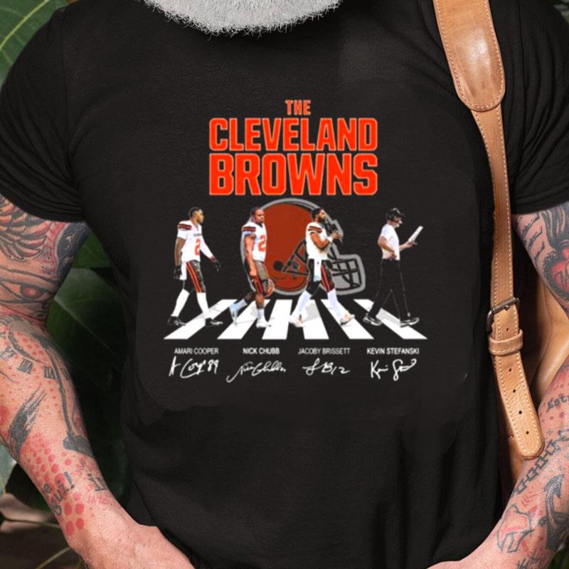 The Cleveland Browns Amari Cooper Nick Chubb Jacoby Brissett Kevin Stefanski Abbey Road Signatures Unisex Shirts