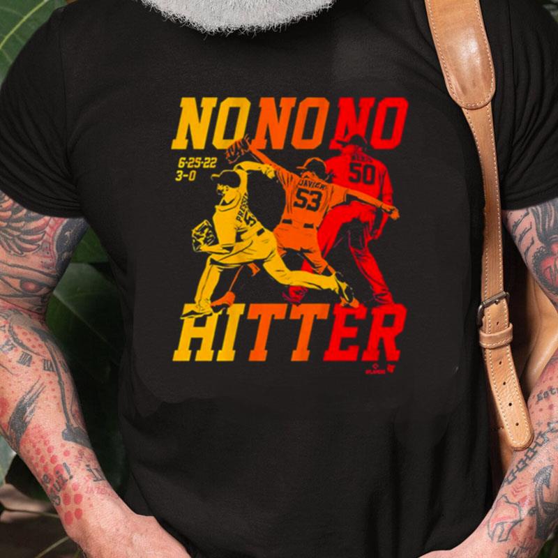 The Houston No No No Hitter Christian Javier Hector Neris And Ryan Pressly Unisex Shirts