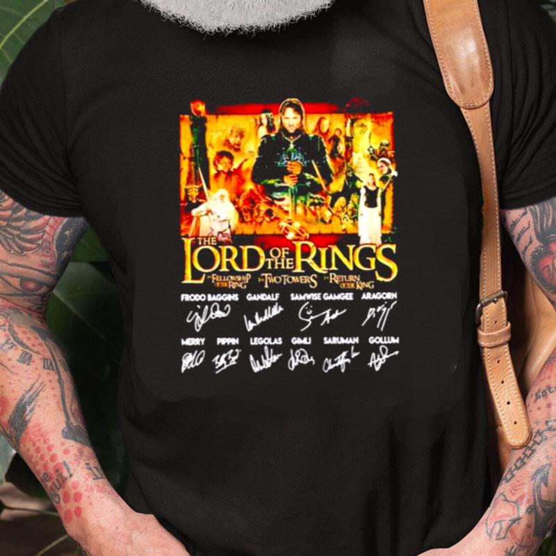 The Lord Of The Rings Signatures Unisex Shirts