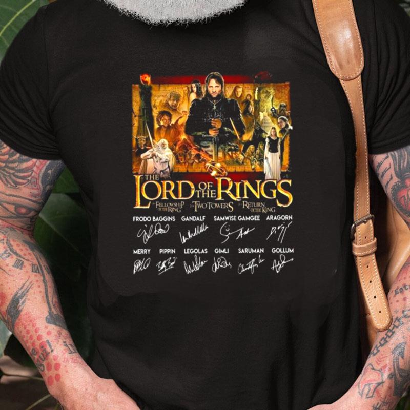 The Lord Of The Rings The Two Towers The Return The King Signatures Unisex Shirts