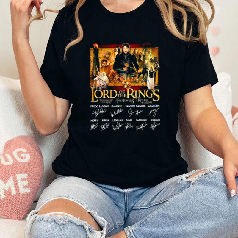 The Lord Of The Rings The Two Towers The Return The King Signatures Unisex Shirts