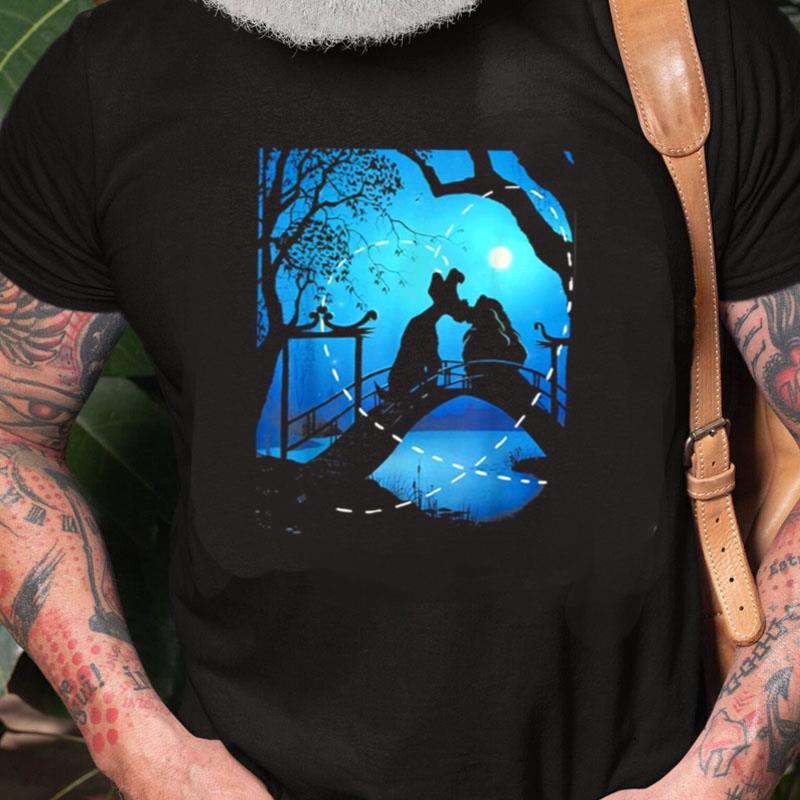 The Night Time Silhouette Lady And The Tramp Unisex Shirts