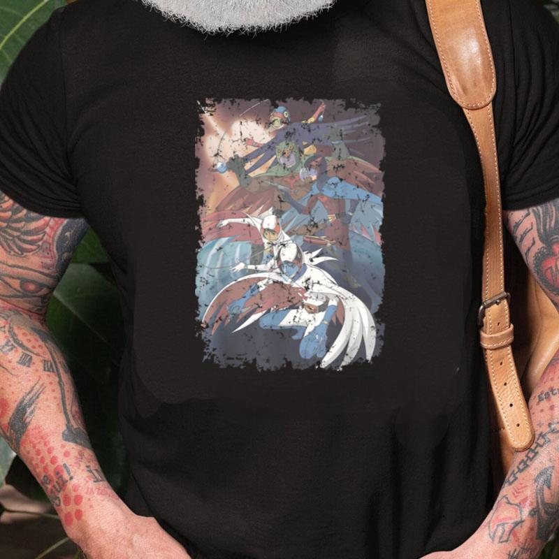 Us Manga Gatchaman Poster Planet Distressed Unisex Shirts