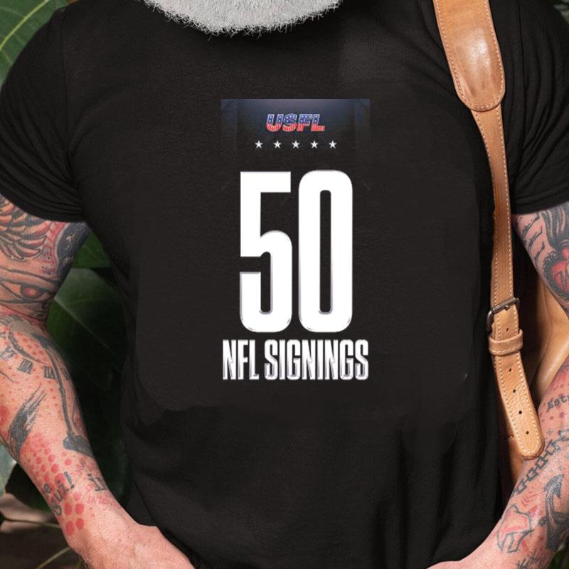 Usfl With 50Th NFL Signings Unisex Shirts